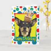 Birthday Cupcake - Australian Kelpie - Jude Karte (Gelbe Blume)