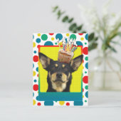 Birthday Cupcake - Australian Kelpie - Jude Postkarte (Stehend Vorderseite)