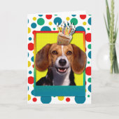 Birthday Cupcake Beagle Karte (Vorderseite)