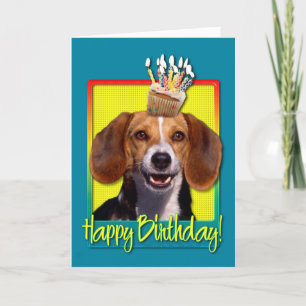 Birthday Cupcake Beagle Karte