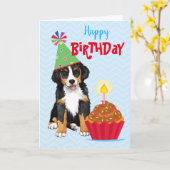 Birthday Cupcake Berner Card Karte (Gelbe Blume)