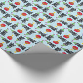 Birthday Cupcake Bouvier des Flandres Geschenkpapier (Ecke)