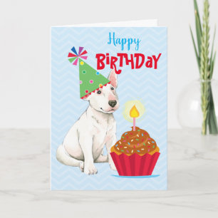 Birthday Cupcake Bull Terrier Card Karte