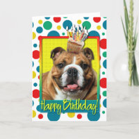 Birthday Cupcake - Bulldog - Dunkel