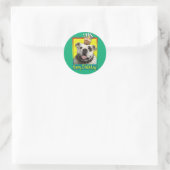 Birthday Cupcake - Bulldog - Light Runder Aufkleber (Tasche)