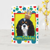 Birthday Cupcake - Cavalier - Tri-Color Karte (Gelbe Blume)