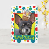 Birthday Cupcake - Chihuahua - Isabella Karte (Gelbe Blume)