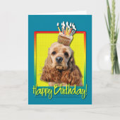 Birthday Cupcake - Cocker Spaniel Karte (Vorderseite)