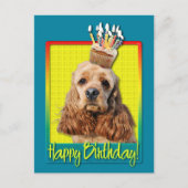 Birthday Cupcake - Cocker Spaniel Postkarte (Vorderseite)