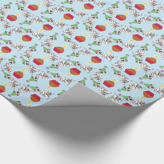 Birthday Cupcake Dalmatiner Wrapping Paper Geschenkpapier (Ecke)