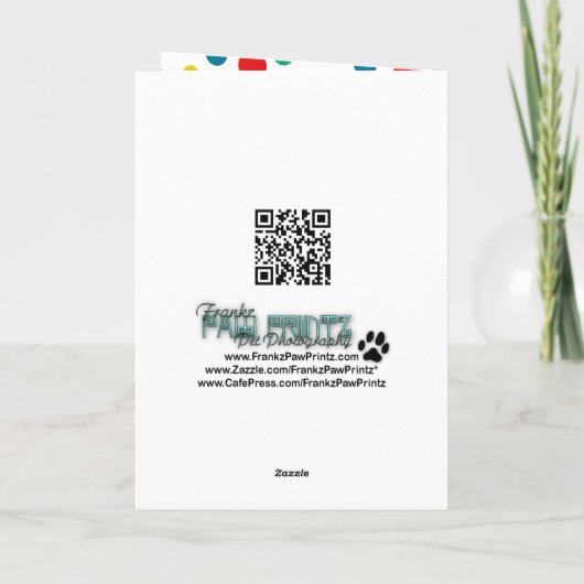 Birthday Cupcake - French Bulldog - Aquamarin Karte (Rückseite)