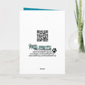 Birthday Cupcake - French Bulldog - Teal Karte (Rückseite)