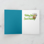 Birthday Cupcake - French Bulldog - Teal Karte (Innenseite)