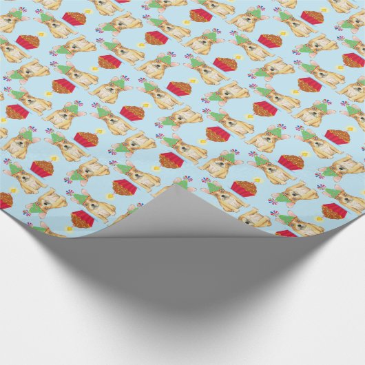 Birthday Cupcake French Bulldog Wrapping Geschenkpapier (Ecke)