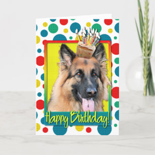 Birthday Cupcake - German Shepherd - Chance Karte