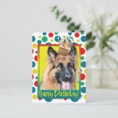 Birthday Cupcake - German Shepherd - Chance Postkarte (Stehend Vorderseite)