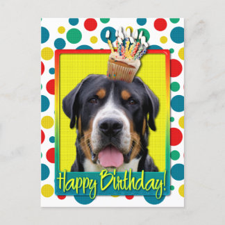 Birthday Cupcake - Greater Swiss Mountain Hund Postkarte