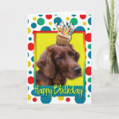 Birthday Cupcake - Irish Setter Karte (Vorderseite)