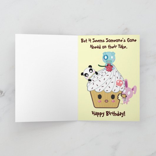 Birthday Cupcake Karte (Innenseite)