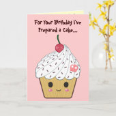 Birthday Cupcake Karte (Gelbe Blume)