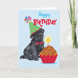 Birthday Cupcake Kerry Blue Terrier Karte
