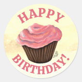 BIRTHDAY Cupcake KiniArt Stickers (Vorderseite)