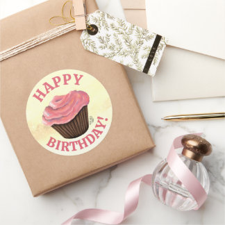 BIRTHDAY Cupcake KiniArt Stickers