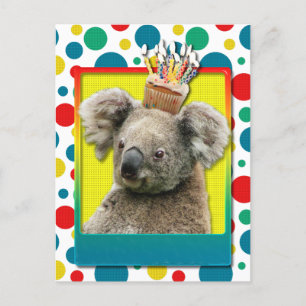 Birthday Cupcake - Koala Postkarte