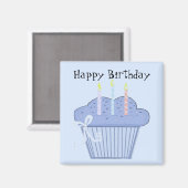 Birthday Cupcake Magnet (Vorderseite/Rückseite)