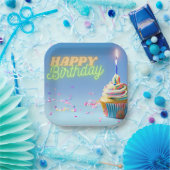 Birthday Cupcake Pappteller (Party)