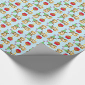 Birthday Cupcake Pembroke Welsh Corgi Geschenkpapier (Ecke)