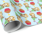 Birthday Cupcake Pembroke Welsh Corgi Geschenkpapier (Rolleneckpunkt)