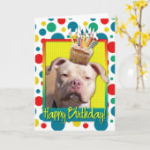 Birthday Cupcake - Pitbull - Jersey Girl Karte (Gelbe Blume)