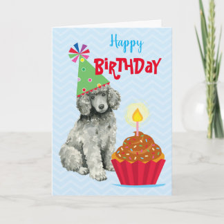 Birthday Cupcake Poodle Karte