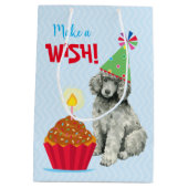 Birthday Cupcake Poodle Mittlere Geschenktüte (Rückseite)