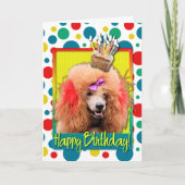 Birthday Cupcake - Poodle - Red Karte (Vorderseite)