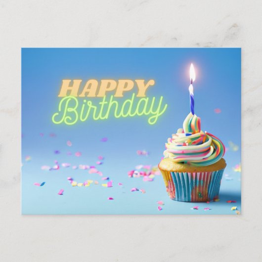 Birthday Cupcake Postkarte (Vorderseite)