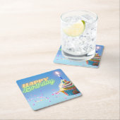 Birthday Cupcake Rechteckiger Pappuntersetzer (Vor Ort)