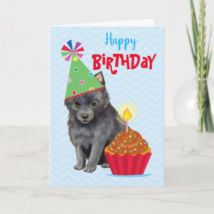 Birthday Cupcake Schipperke Karte