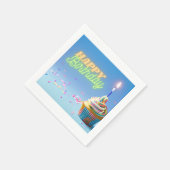 Birthday Cupcake Serviette (Ecke)