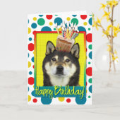 Birthday Cupcake - Shiba Inu - Yasha Karte (Gelbe Blume)