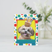 Birthday Cupcake - ShihPoo - Maggie Postkarte (Stehend Vorderseite)