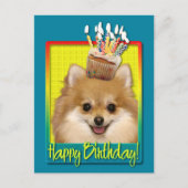 Birthday Cupcake Spitz Postkarte (Vorderseite)