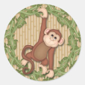Birthday Cupcake Toppers Stickers Monkey Jungle (Vorderseite)