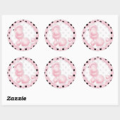 Birthday Cupcake Toppers Stickers Pink Poodle (Blatt)