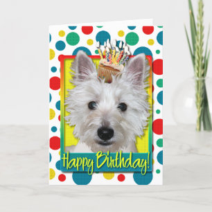 Birthday Cupcake - Westie - Tank Karte