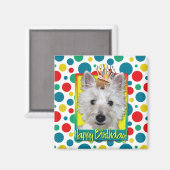 Birthday Cupcake - Westie - Tank Magnet (Vorderseite/Rückseite)