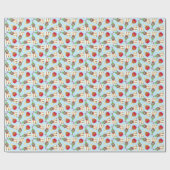 Birthday Cupcake Wheaten Terrier Wrapping Paper Geschenkpapier (Flach)