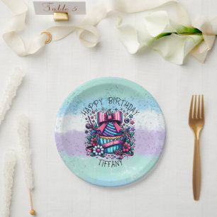 Birthday Cupcake Whimsical Personalisiert Pappteller