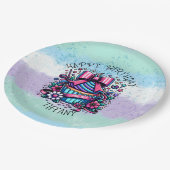 Birthday Cupcake Whimsical Personalisiert Pappteller (Schrägansicht)